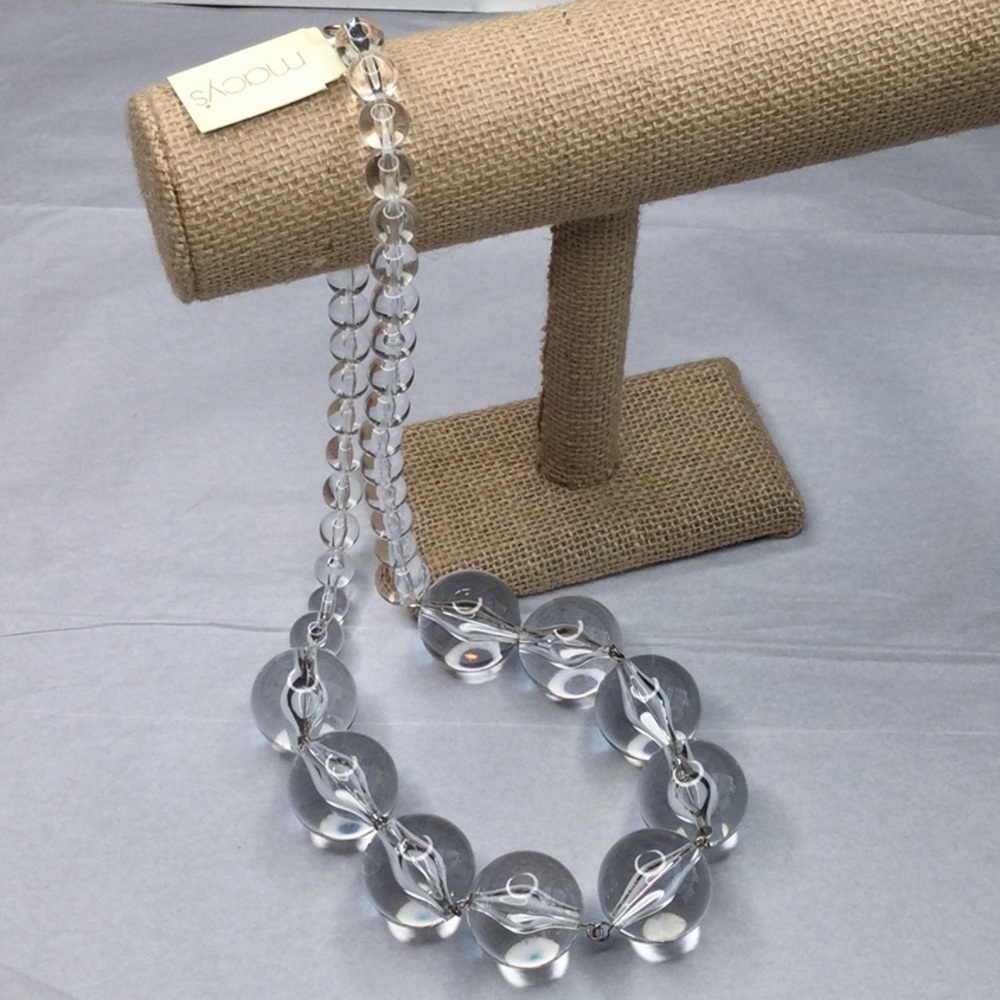 Clear Acrylic Beaded Necklace